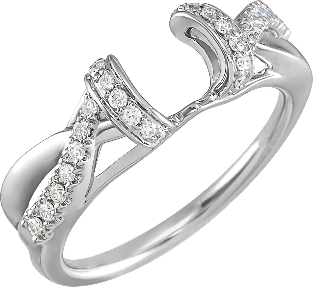 14K White .20 CTW Diamond Enhancer Ring Ref 4979987
