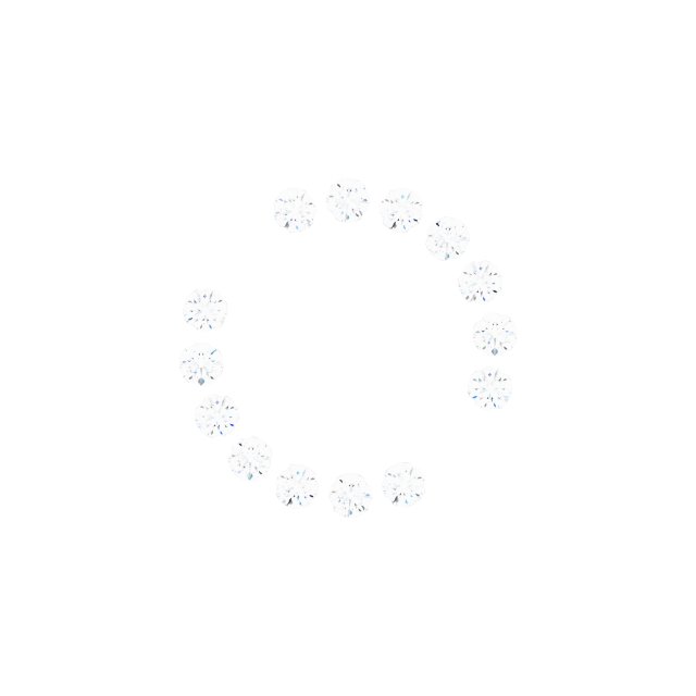 14K White .05 CTW Natural Diamond Interlocking Circle Necklace Center 