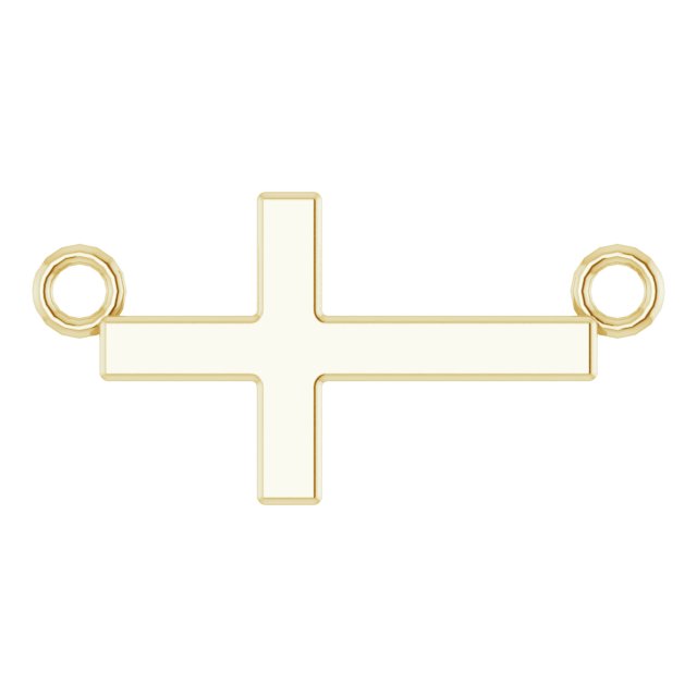 14K Yellow 12x5.9 mm Sideways Cross 16 18 inch Necklace Ref 17926269