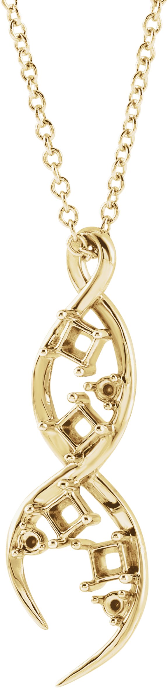 Accented Family Freeform Necklace or Pendant