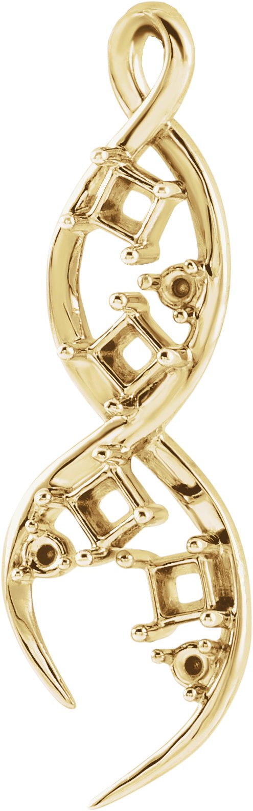 Accented Family Freeform Necklace or Pendant