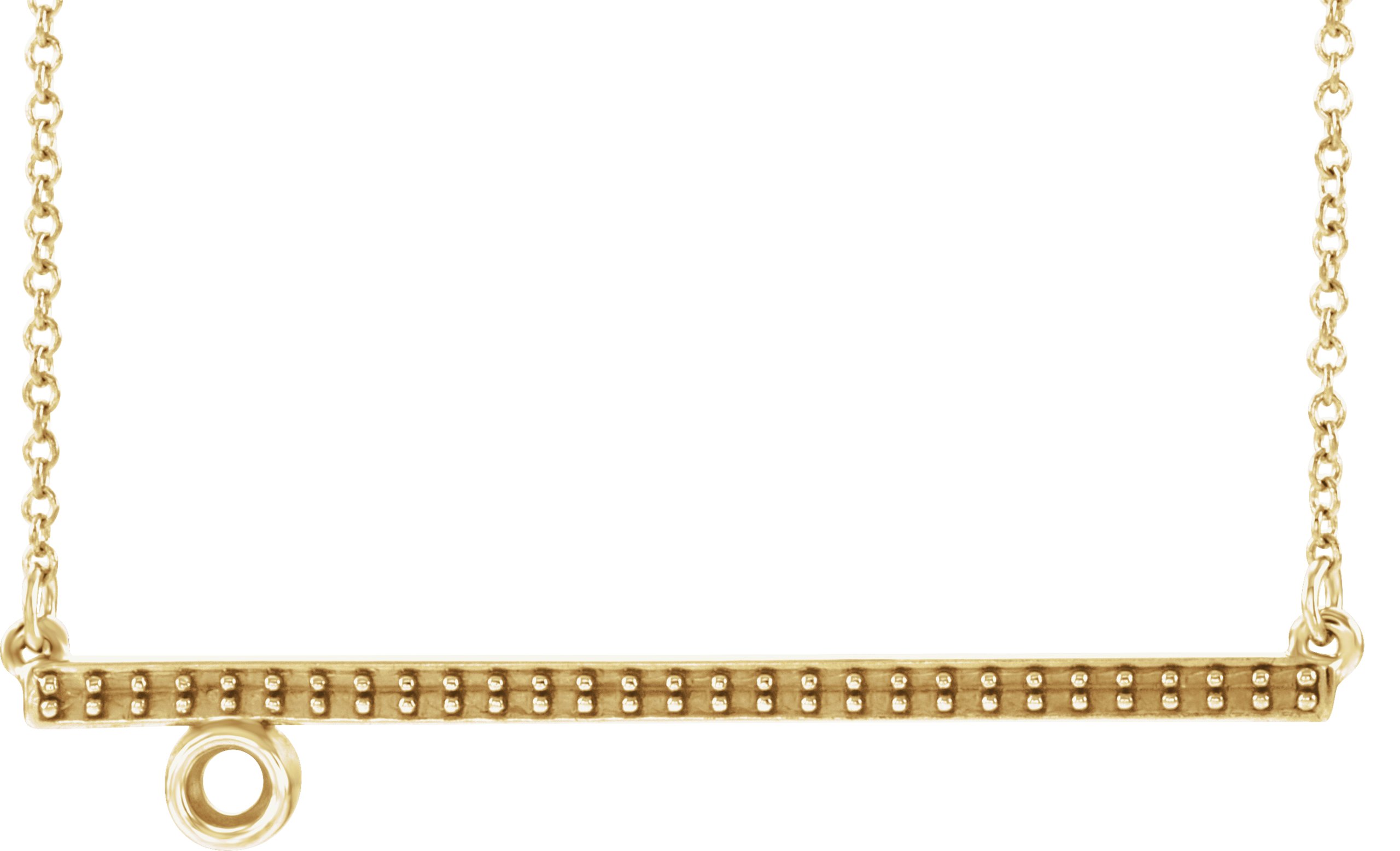 Family Bezel-Set Bar Necklace