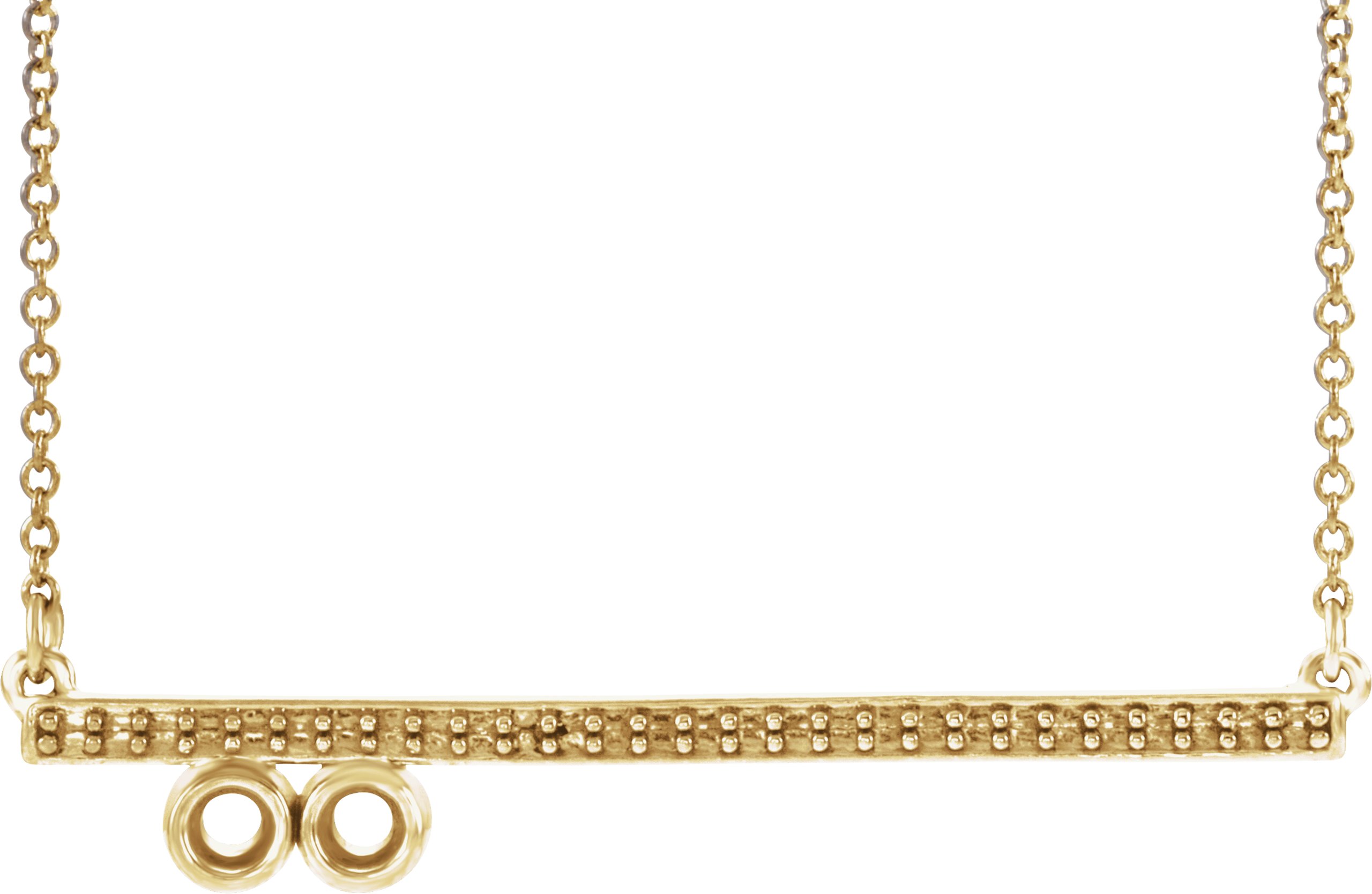 Family Bezel-Set Bar Necklace