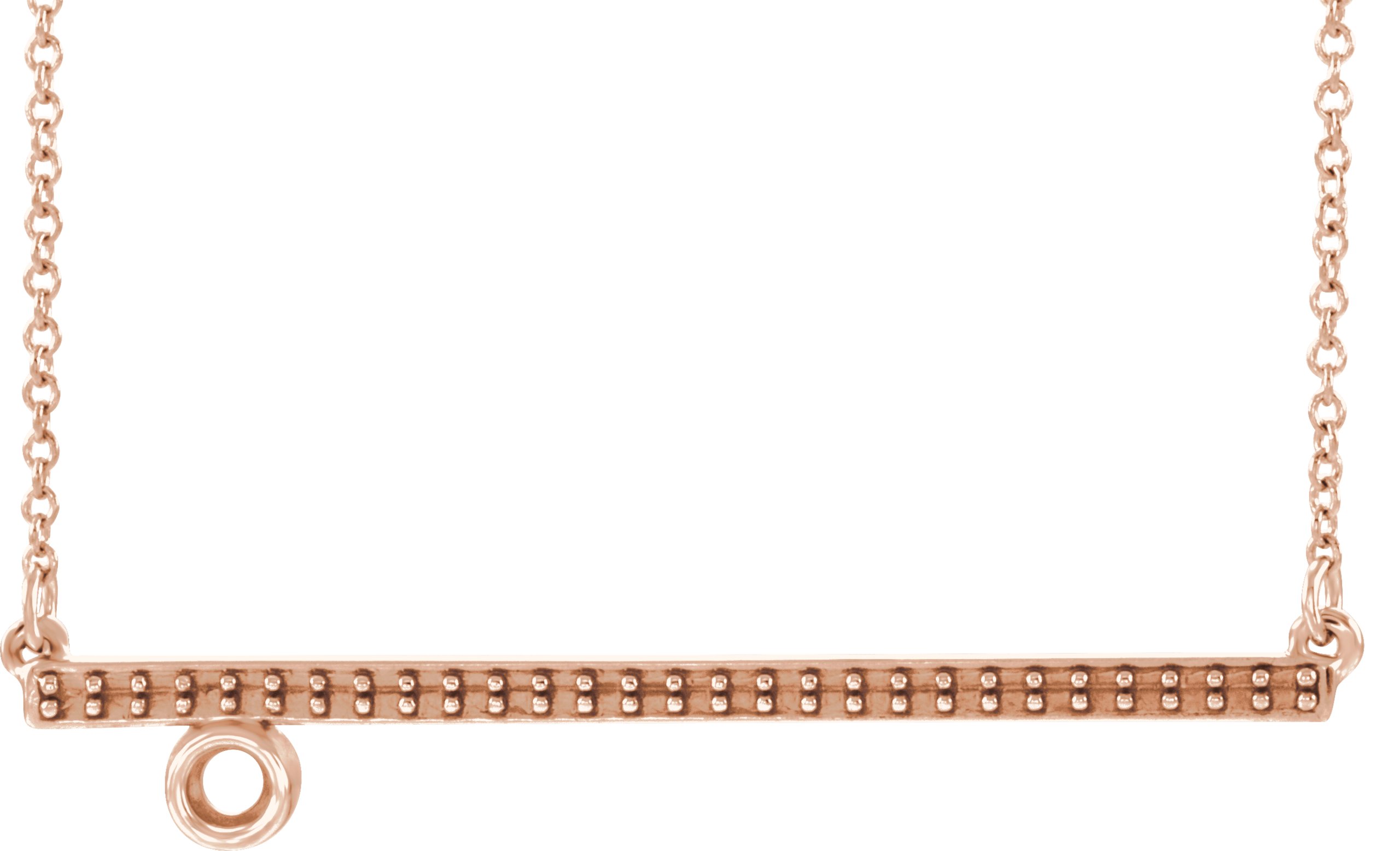 Family Bezel-Set Bar Necklace