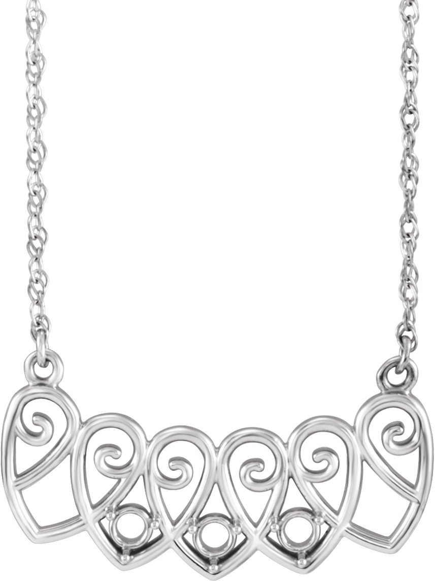 Family Heart Necklace or Center