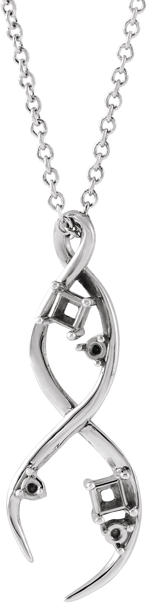 Accented Family Freeform Necklace or Pendant