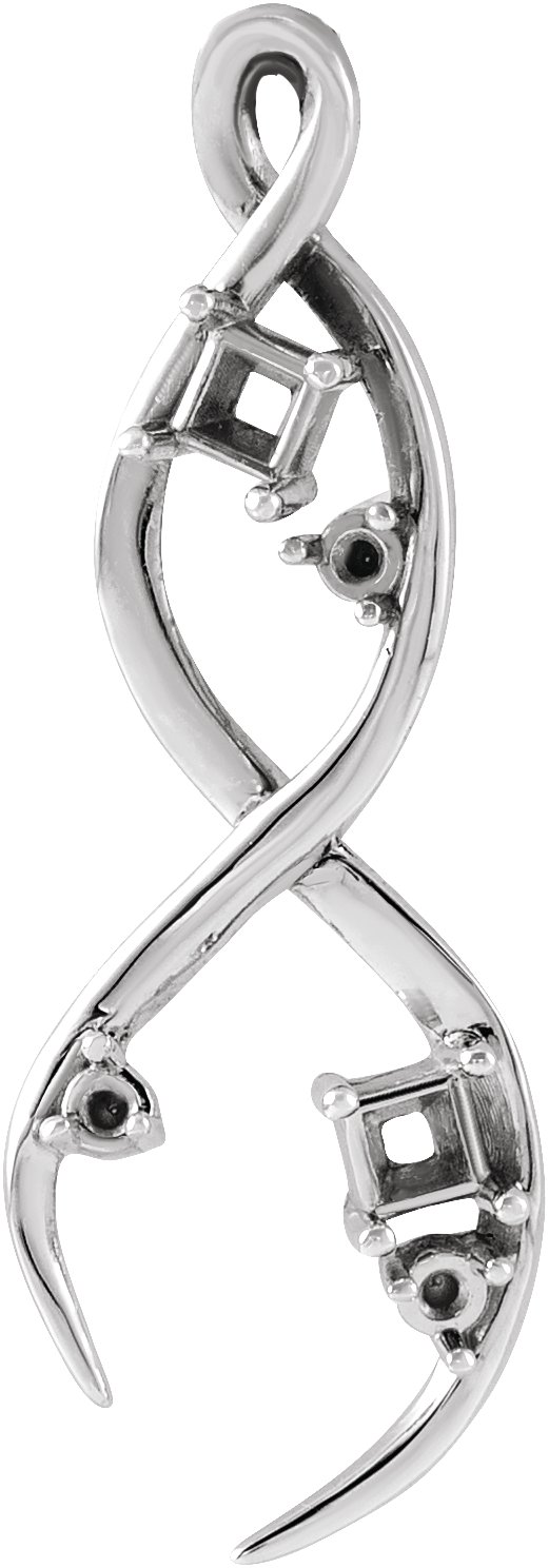 Accented Family Freeform Necklace or Pendant