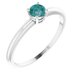 Sterling Silver 4 mm Lab-Grown Alexandrite Ring