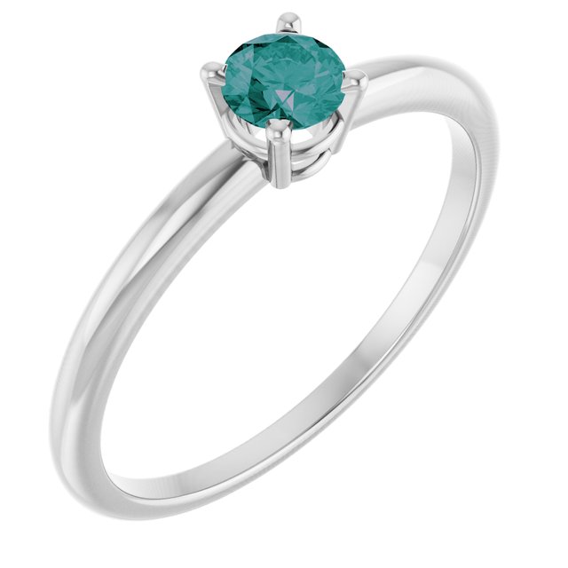Sterling Silver Lab-Grown Alexandrite Ring