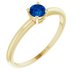 14K Yellow 4 mm Natural Blue Sapphire Ring