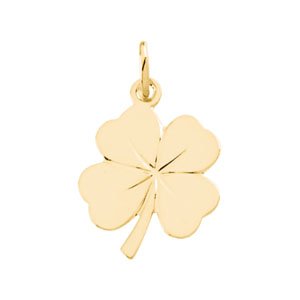 14KY 18 x 14mm Four Leaf Clover Charm Ref 741885