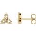 14K Yellow 1/10 CTW Natural Diamond Celtic-Inspired Trinity Earrings