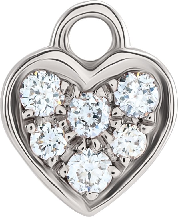 Petite Pavé® Heart Dangle
