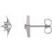 Sterling Silver .03 CTW Natural Diamond Starburst Earrings
