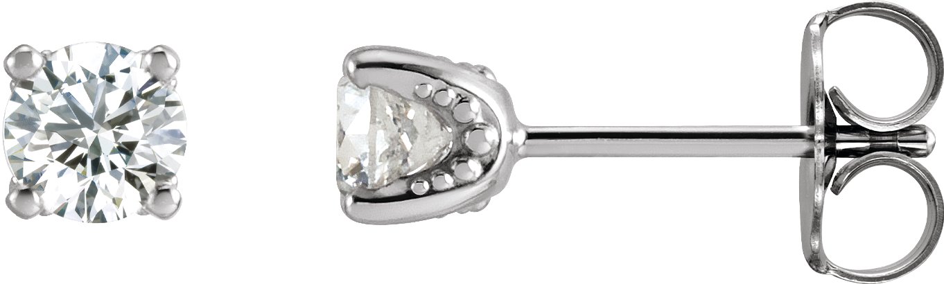 14K White 1/3 CTW Natural Diamond Stud Earrings