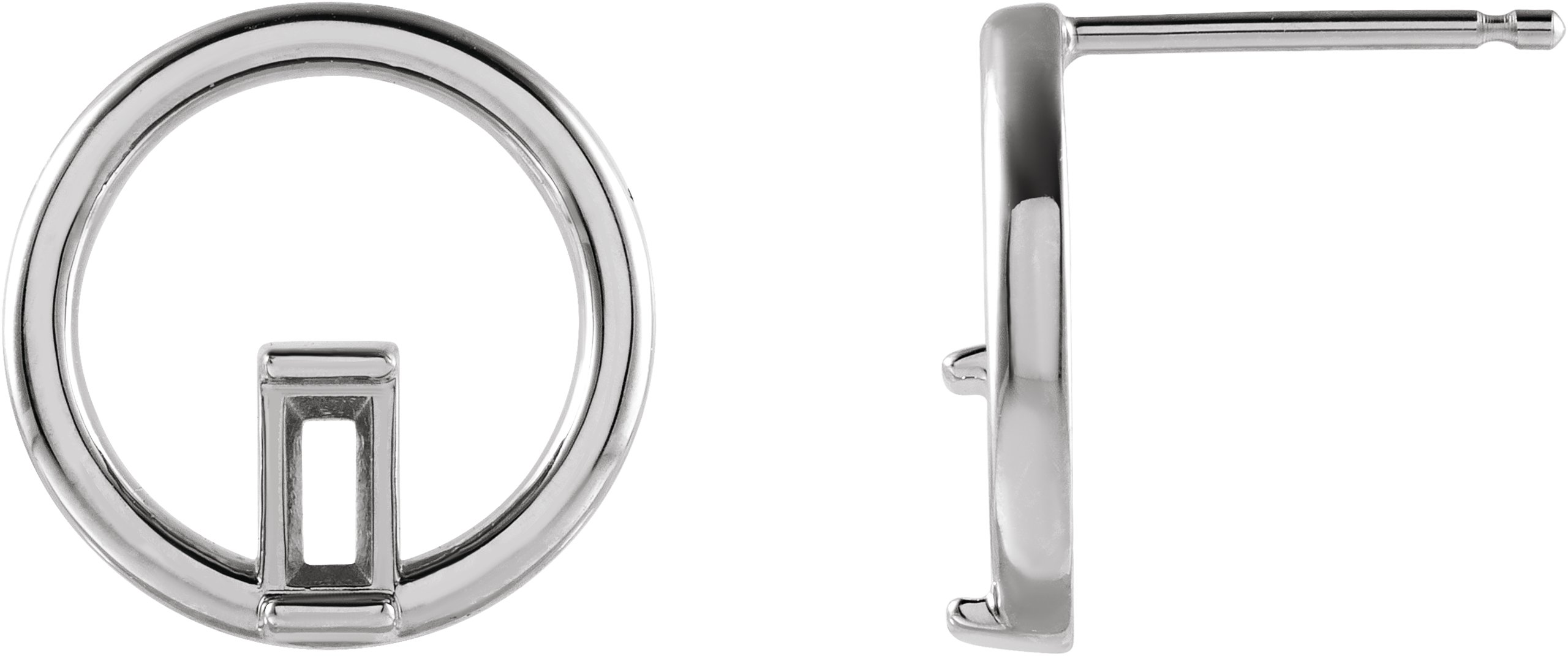 Baguette Circle Earrings
