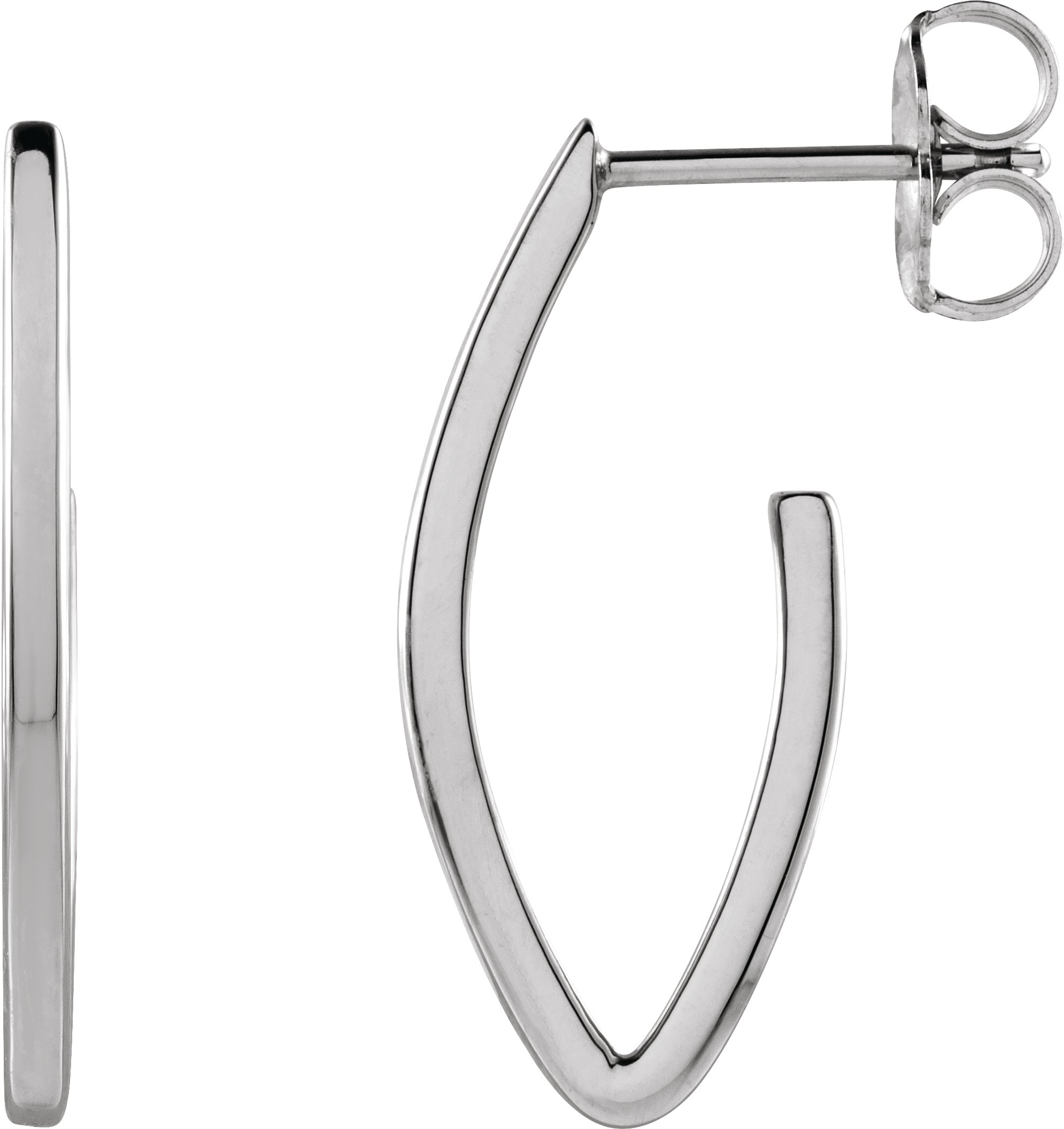 The Geometric Line Hoop Earring – LFrank