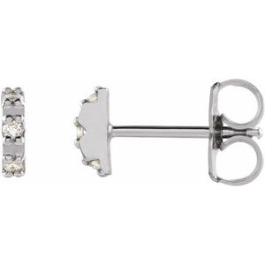 Sterling Silver .04 CTW Natural Diamond Earrings