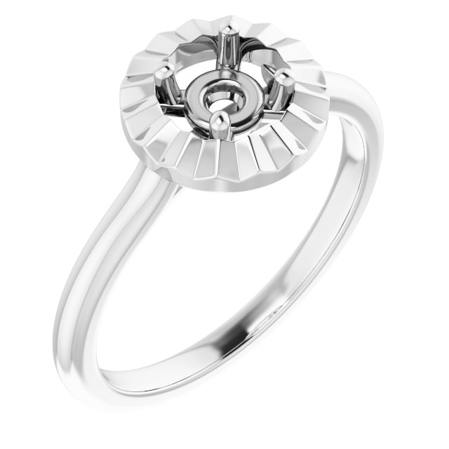 Solitaire Geometric Engagement Ring