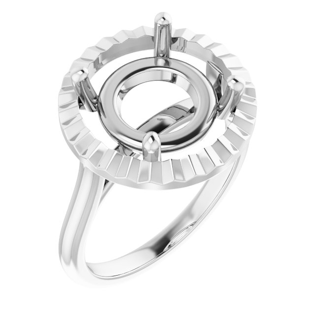 Solitaire Geometric Engagement Ring
