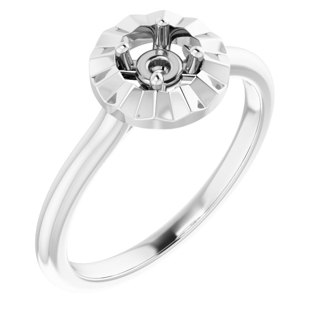Solitaire Geometric Engagement Ring