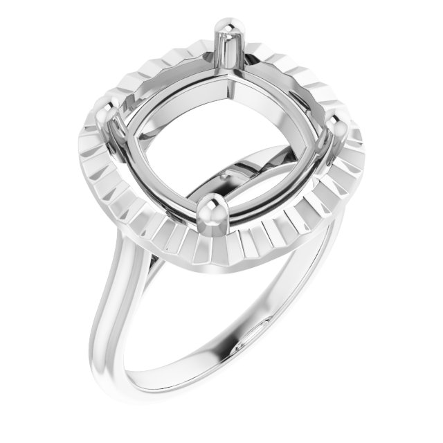 Solitaire Geometric Engagement Ring
