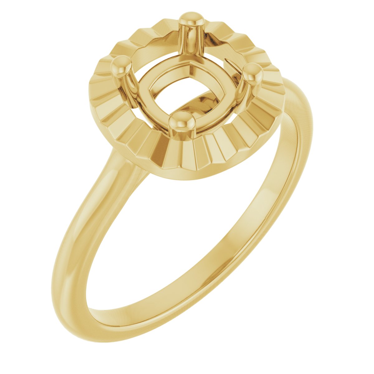 Solitaire Geometric Engagement Ring