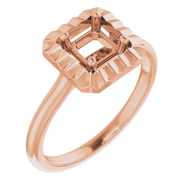 Solitaire Geometric Engagement Ring