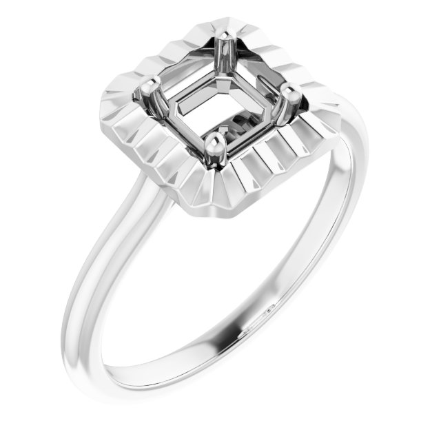 Solitaire Geometric Engagement Ring