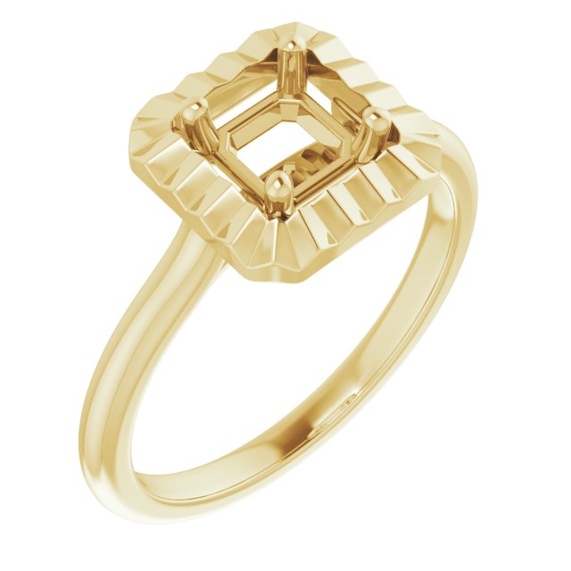 Solitaire Geometric Engagement Ring