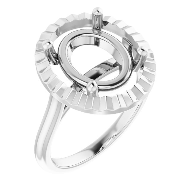Solitaire Geometric Engagement Ring