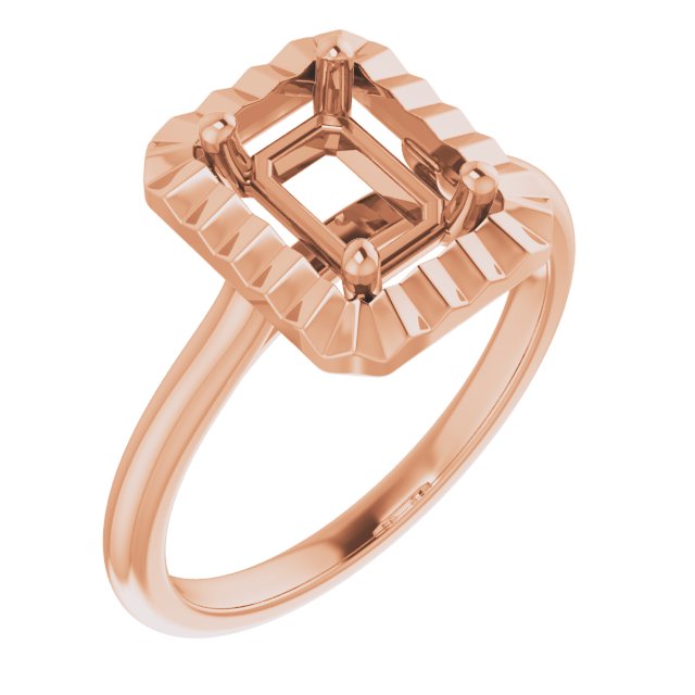 Solitaire Geometric Engagement Ring