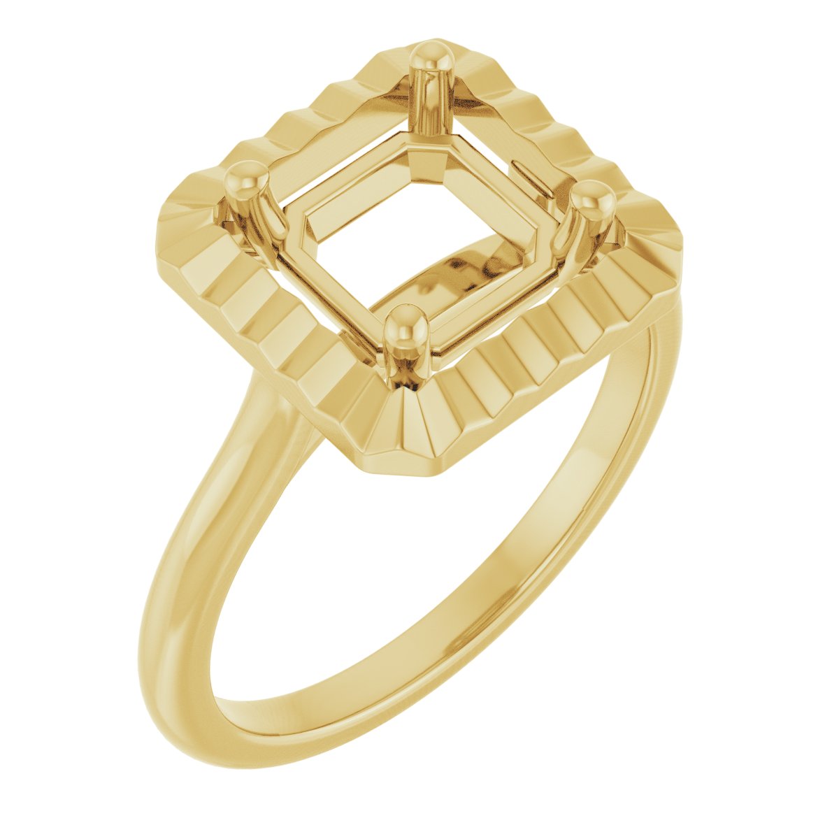 Solitaire Geometric Engagement Ring