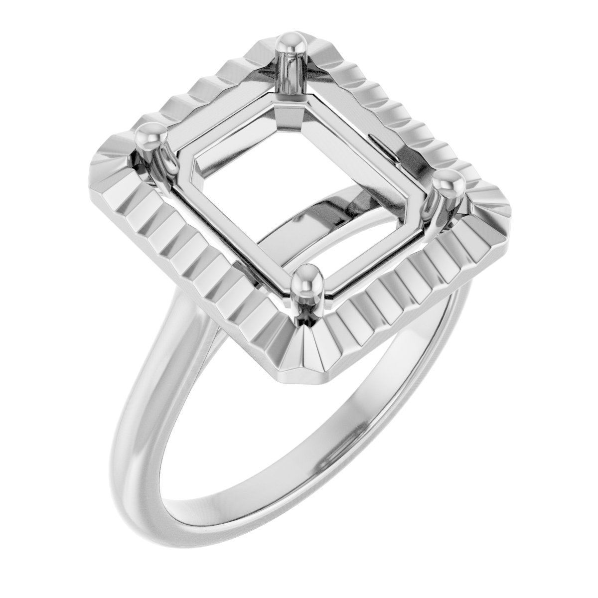 Solitaire Geometric Engagement Ring
