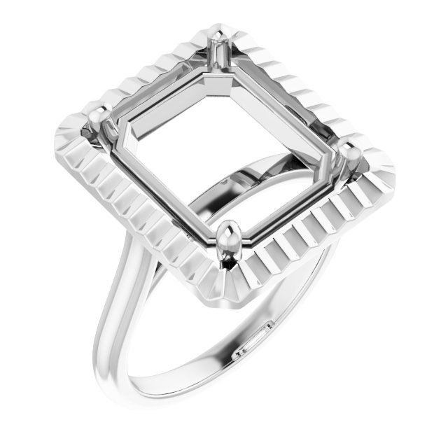 Solitaire Geometric Engagement Ring