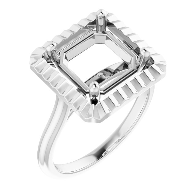 Solitaire Geometric Engagement Ring
