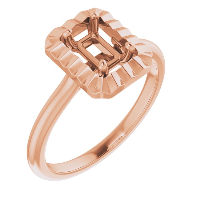 Solitaire Geometric Engagement Ring