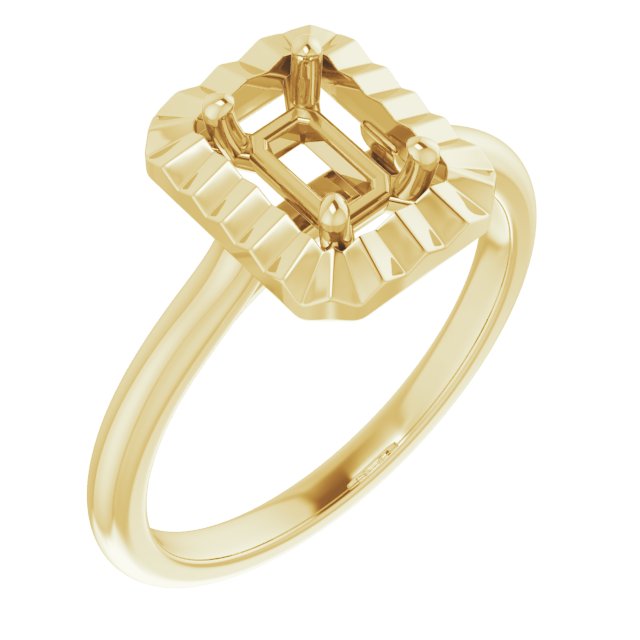 Solitaire Geometric Engagement Ring