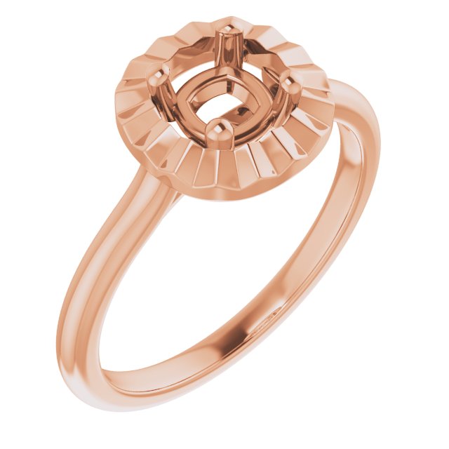 Solitaire Geometric Engagement Ring