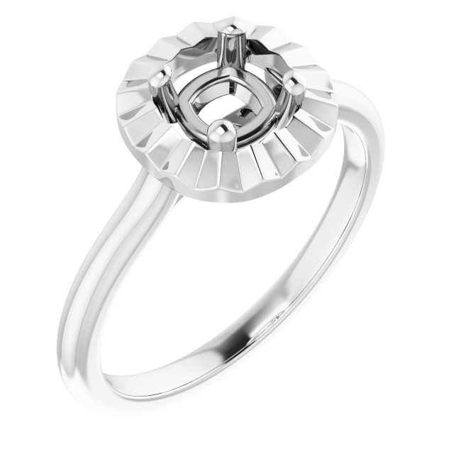 Solitaire Geometric Engagement Ring