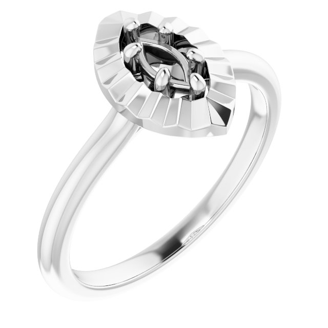 Solitaire Geometric Engagement Ring