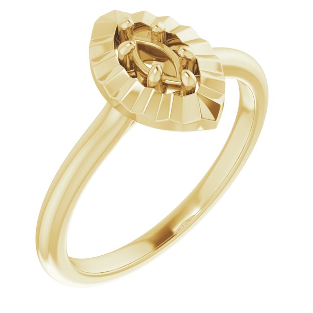 Solitaire Geometric Engagement Ring