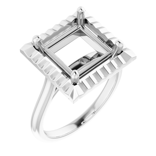 Solitaire Geometric Engagement Ring