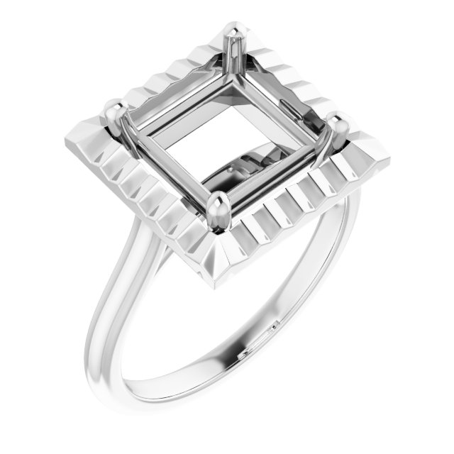 Solitaire Geometric Engagement Ring