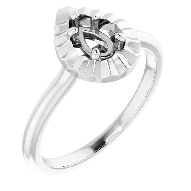 Solitaire Geometric Engagement Ring