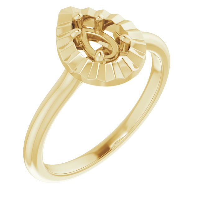 Solitaire Geometric Engagement Ring