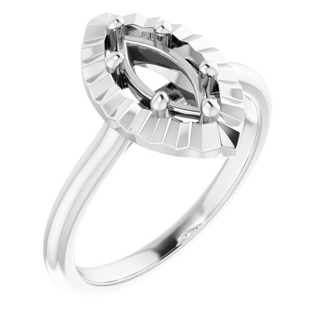 Solitaire Geometric Engagement Ring