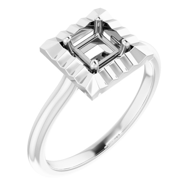 Solitaire Geometric Engagement Ring