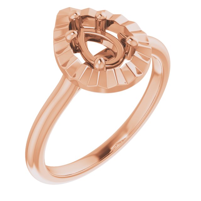 Solitaire Geometric Engagement Ring