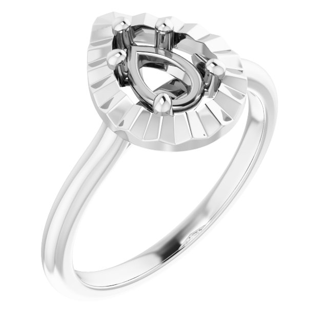 Solitaire Geometric Engagement Ring